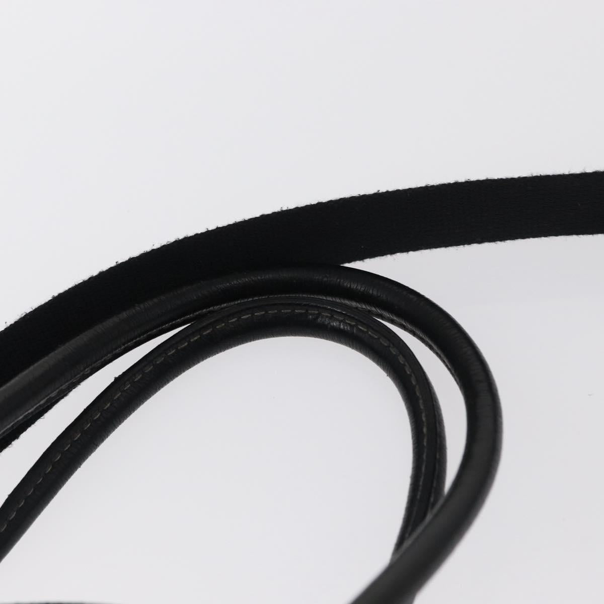 HERMES Garden Party TPM Hand Bag Canvas 2way Black Silver Auth 151346