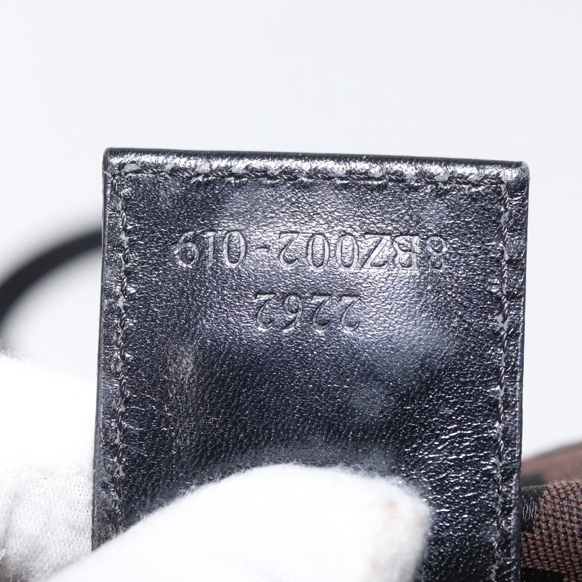 FENDI Zucchino Canvas Backpack Brown Black Auth 151350