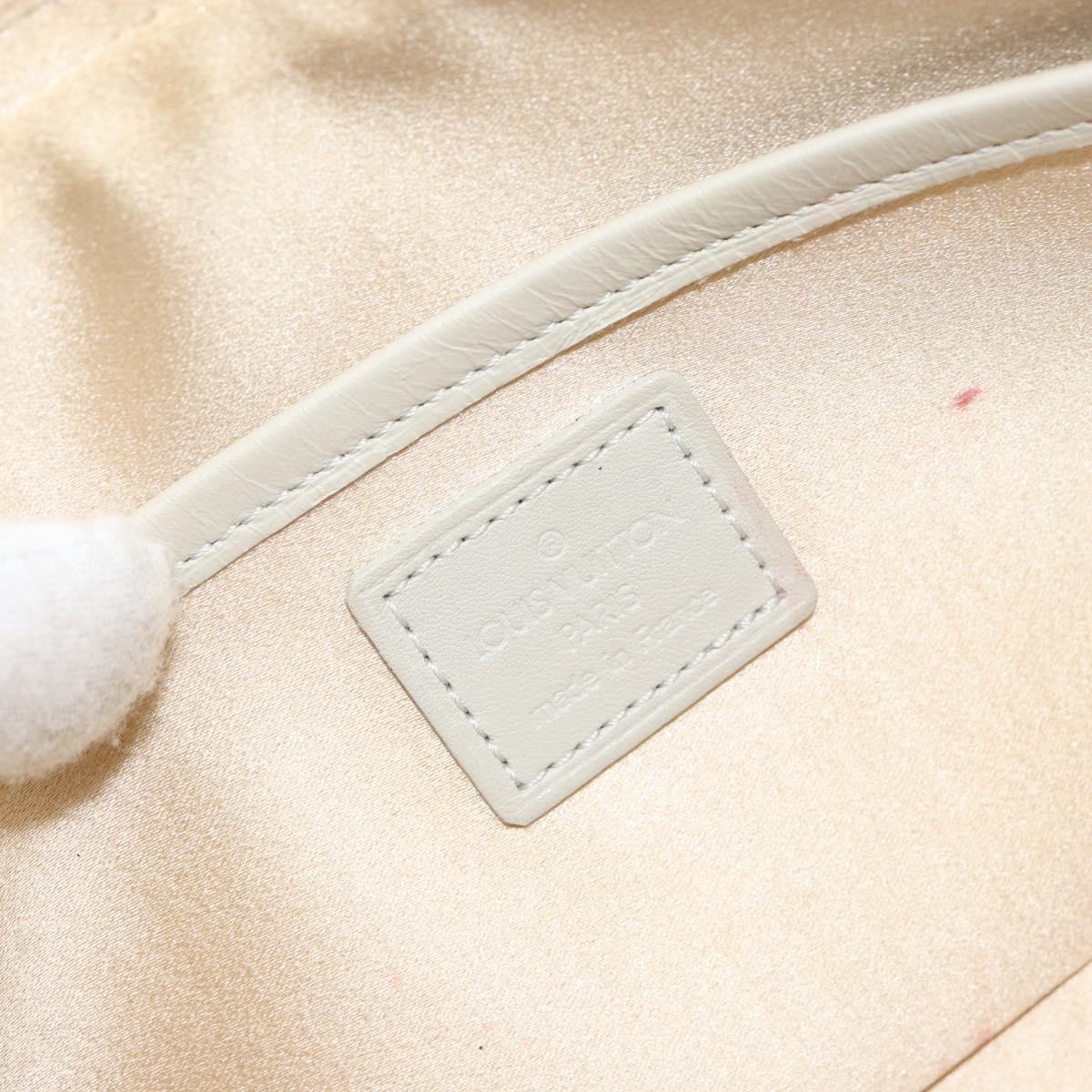 LOUIS VUITTON Monogram Shine Chain McKenna Bag Silver M92362 LV Auth 151359