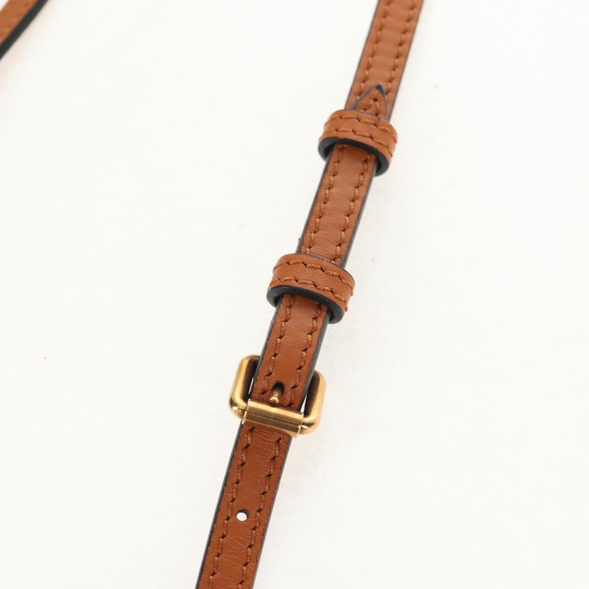 BURBERRY Shoulder Bag Leather Black Gold Auth 151361AV