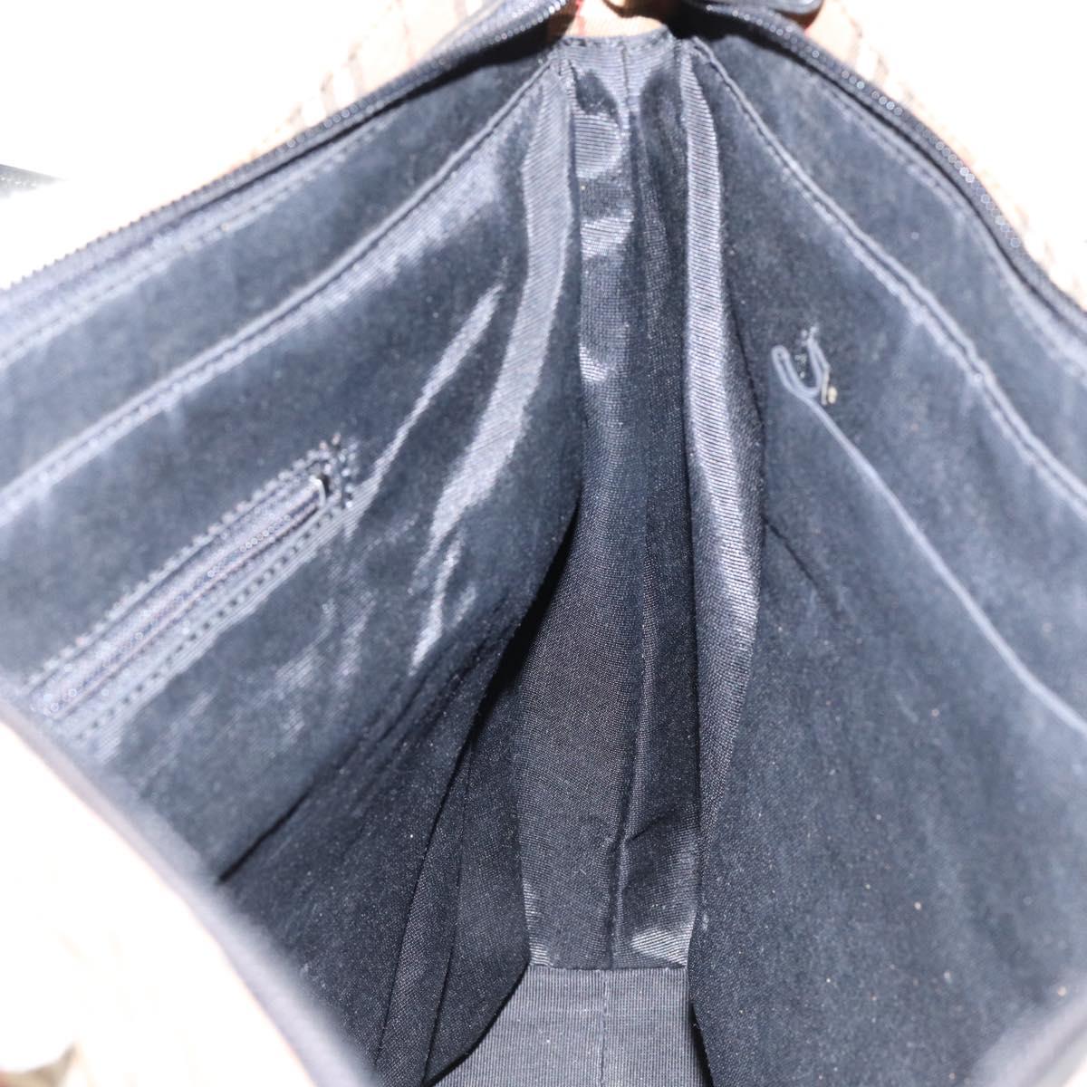 BURBERRY Nova Check Tote Bag Canvas Leather Beige Gold Auth 151362