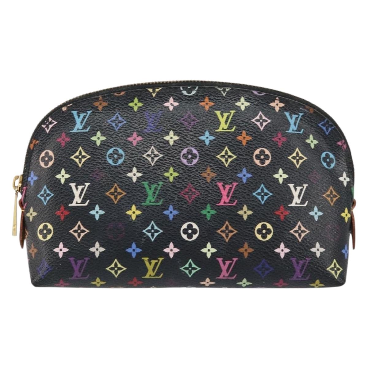 LOUIS VUITTON Monogram Multicolor Pochette Pouch Black M47355 LV Auth 151368V