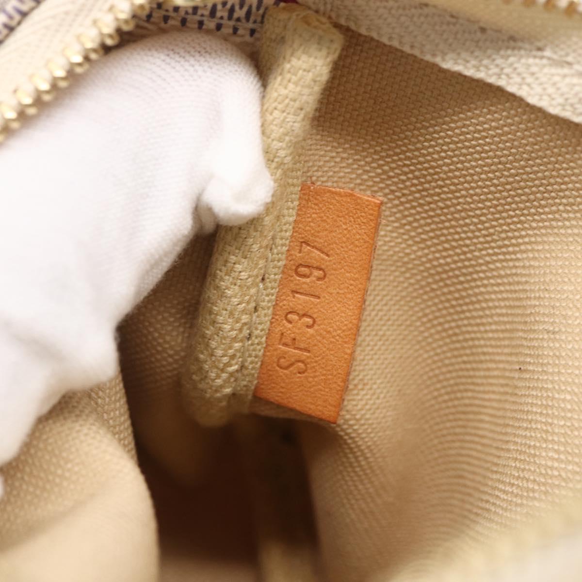 LOUIS VUITTON Azur Giraffe Mini Pochette Accessoires N62200 LV Auth 151369SAM