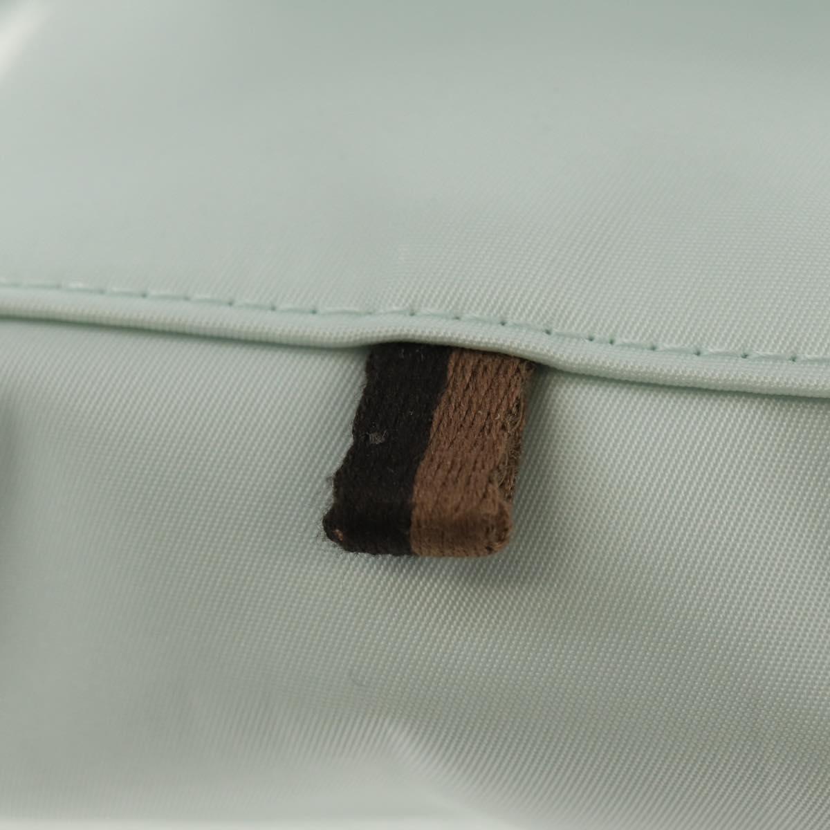 FENDI Baguette Phone Pouch Shoulder Bag Nylon Light Blue Auth 151373M