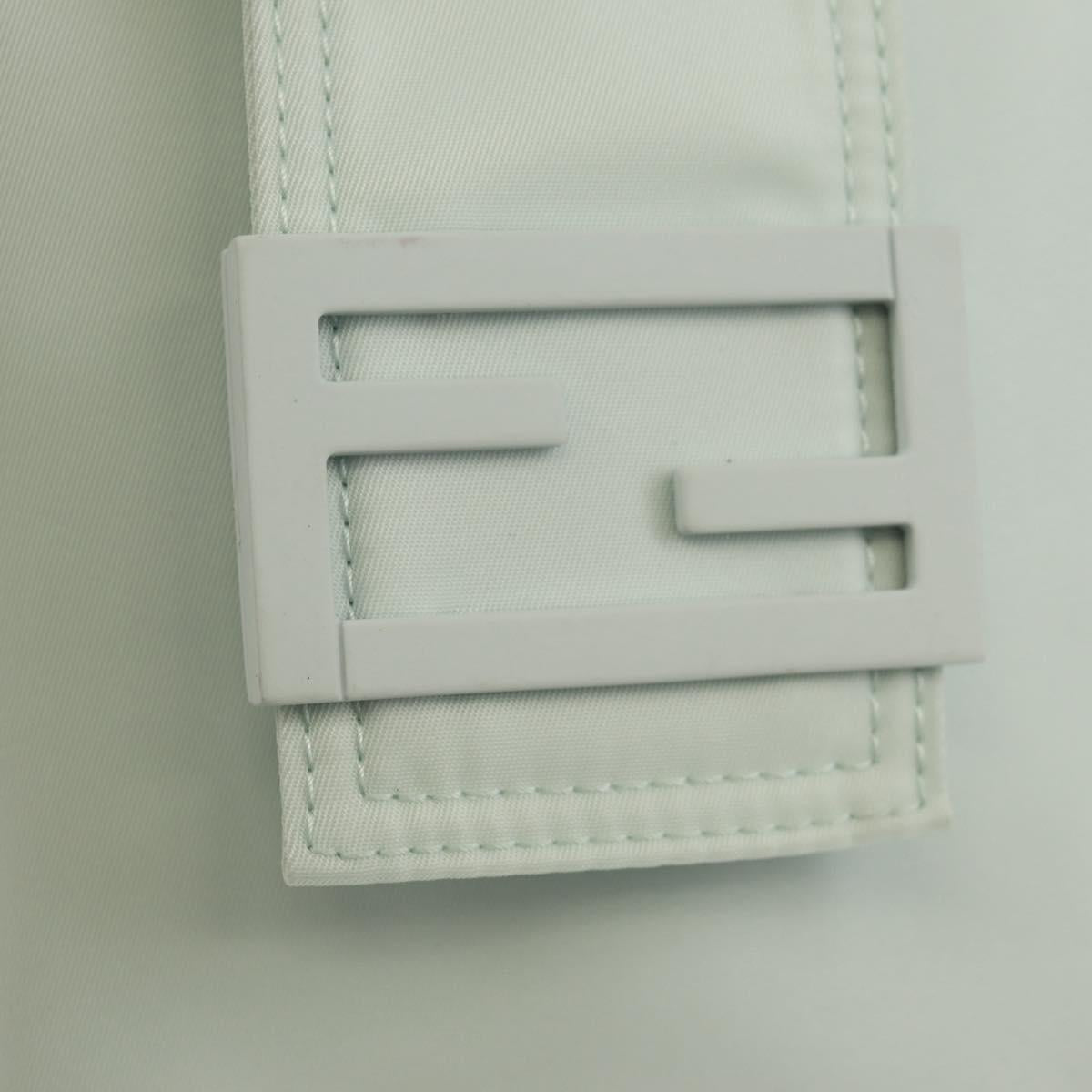 FENDI Baguette Phone Pouch Shoulder Bag Nylon Light Blue Auth 151373M