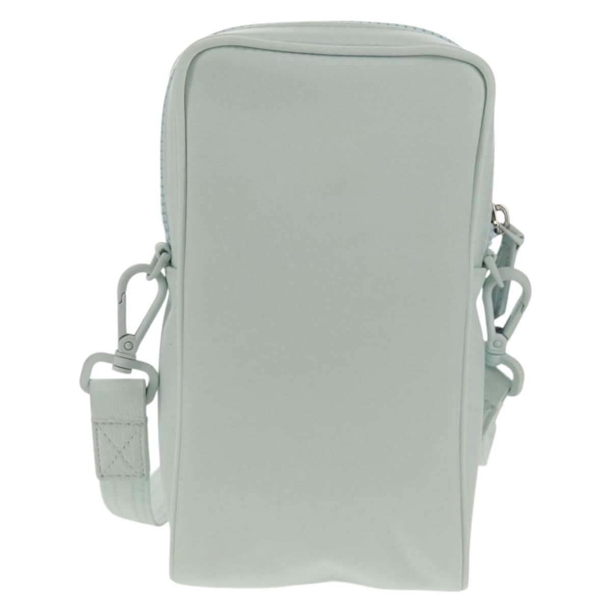 FENDI Baguette Phone Pouch Shoulder Bag Nylon Light Blue Auth 151373M