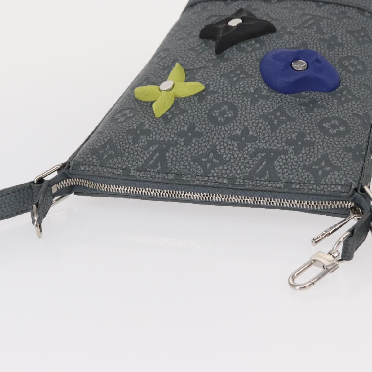 LOUIS VUITTON Taurillon Climbing Hobo Cruiser PM Bag Gray M20875 Auth 151374SM