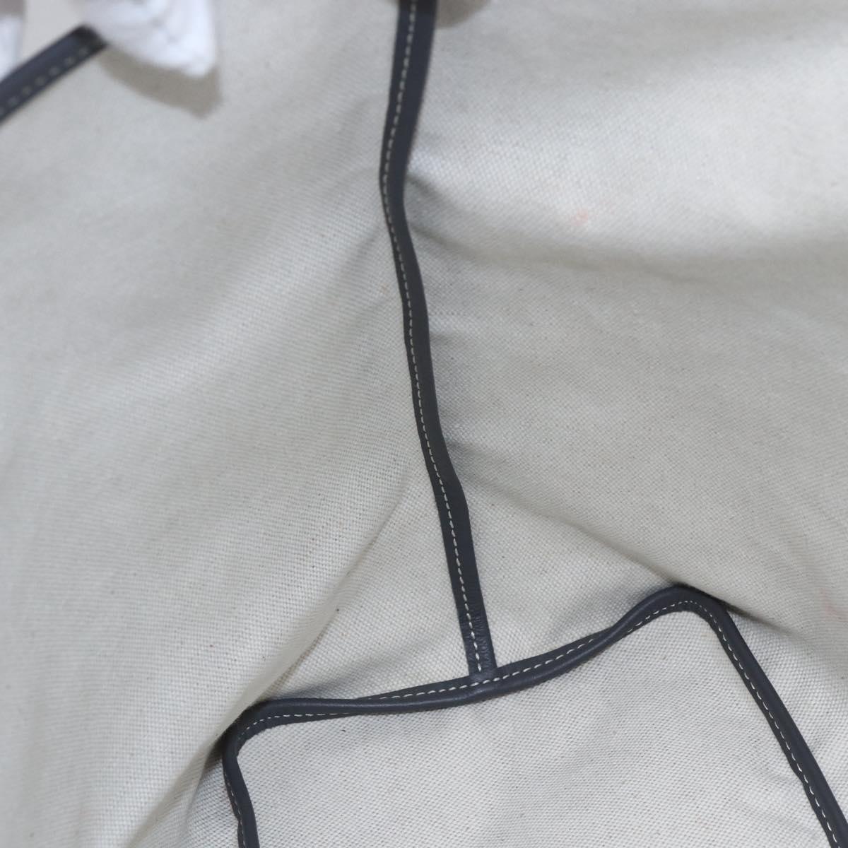 GOYARD Herringbone Saint Louis PM Tote Bag PVC Gray Auth 151375SM