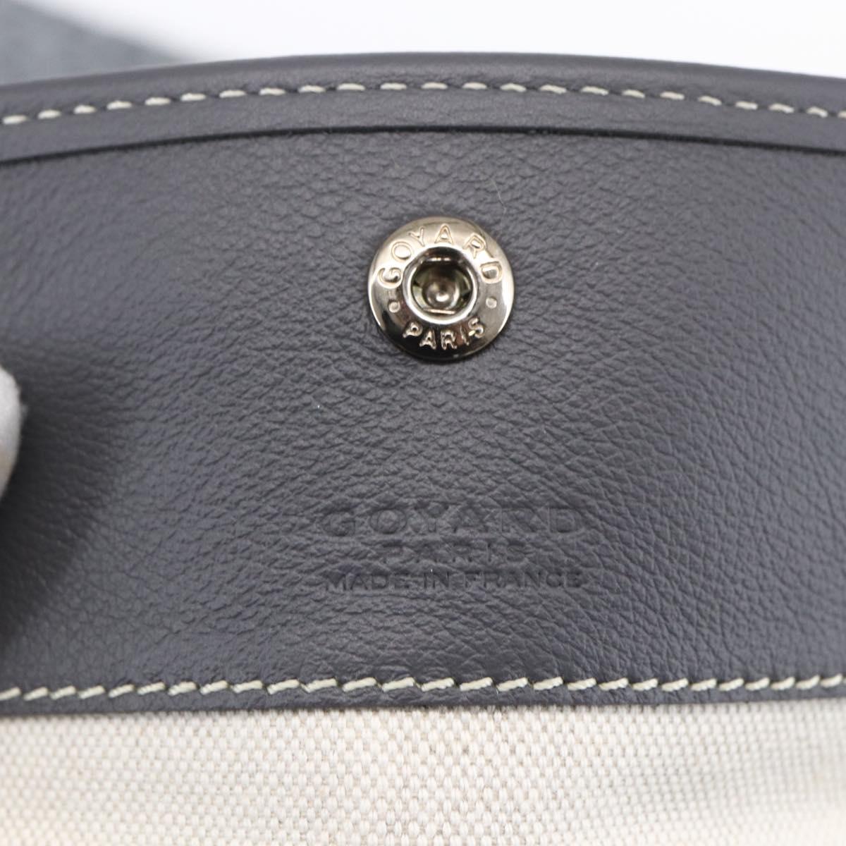 GOYARD Herringbone Saint Louis PM Tote Bag PVC Gray Auth 151375SM