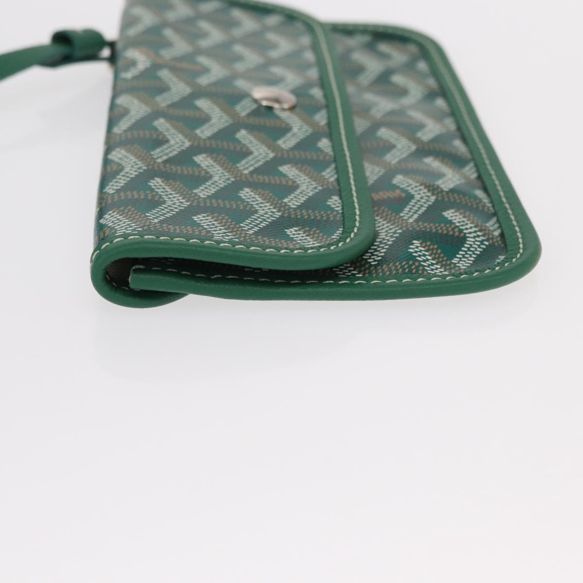 GOYARD Herringbone Saint Louis PM Tote Bag PVC Green Auth 151376SM