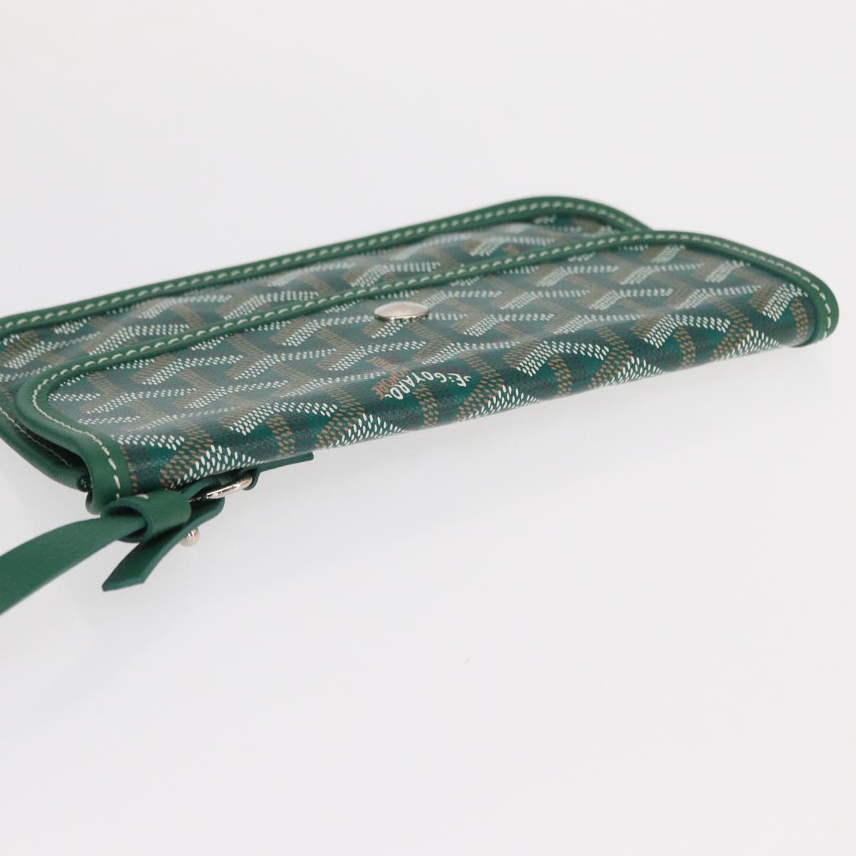 GOYARD Herringbone Saint Louis PM Tote Bag PVC Green Auth 151376SM