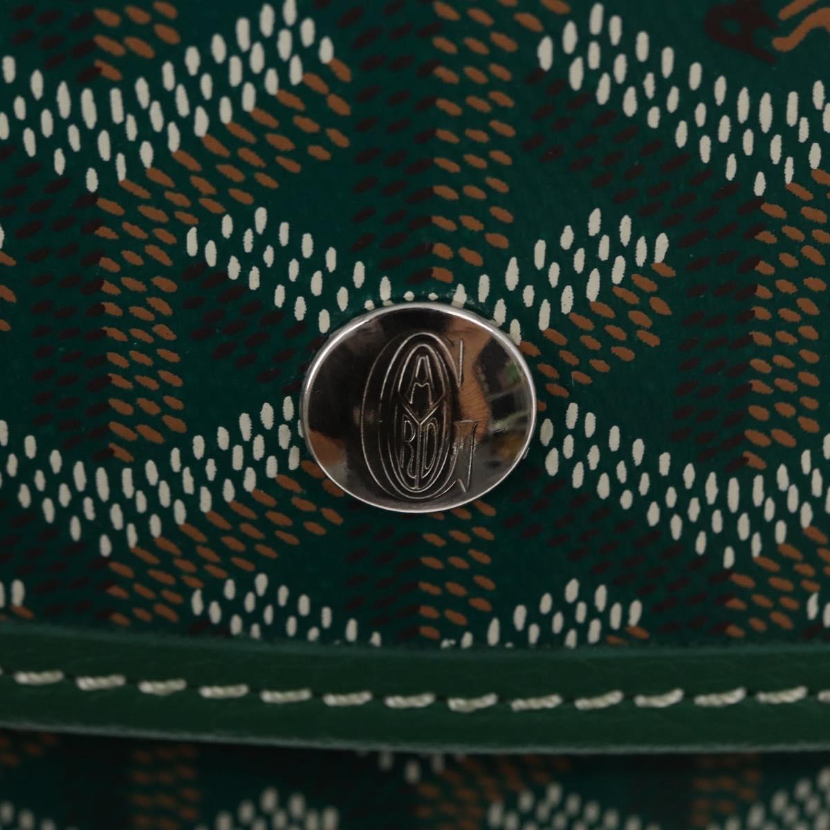 GOYARD Herringbone Saint Louis PM Tote Bag PVC Green Auth 151376SM