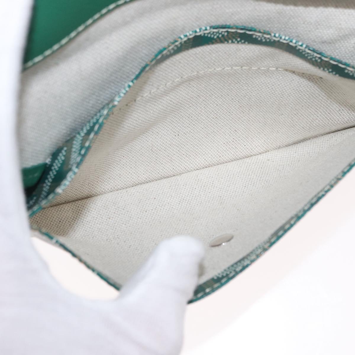 GOYARD Herringbone Saint Louis PM Tote Bag PVC Green Auth 151376SM