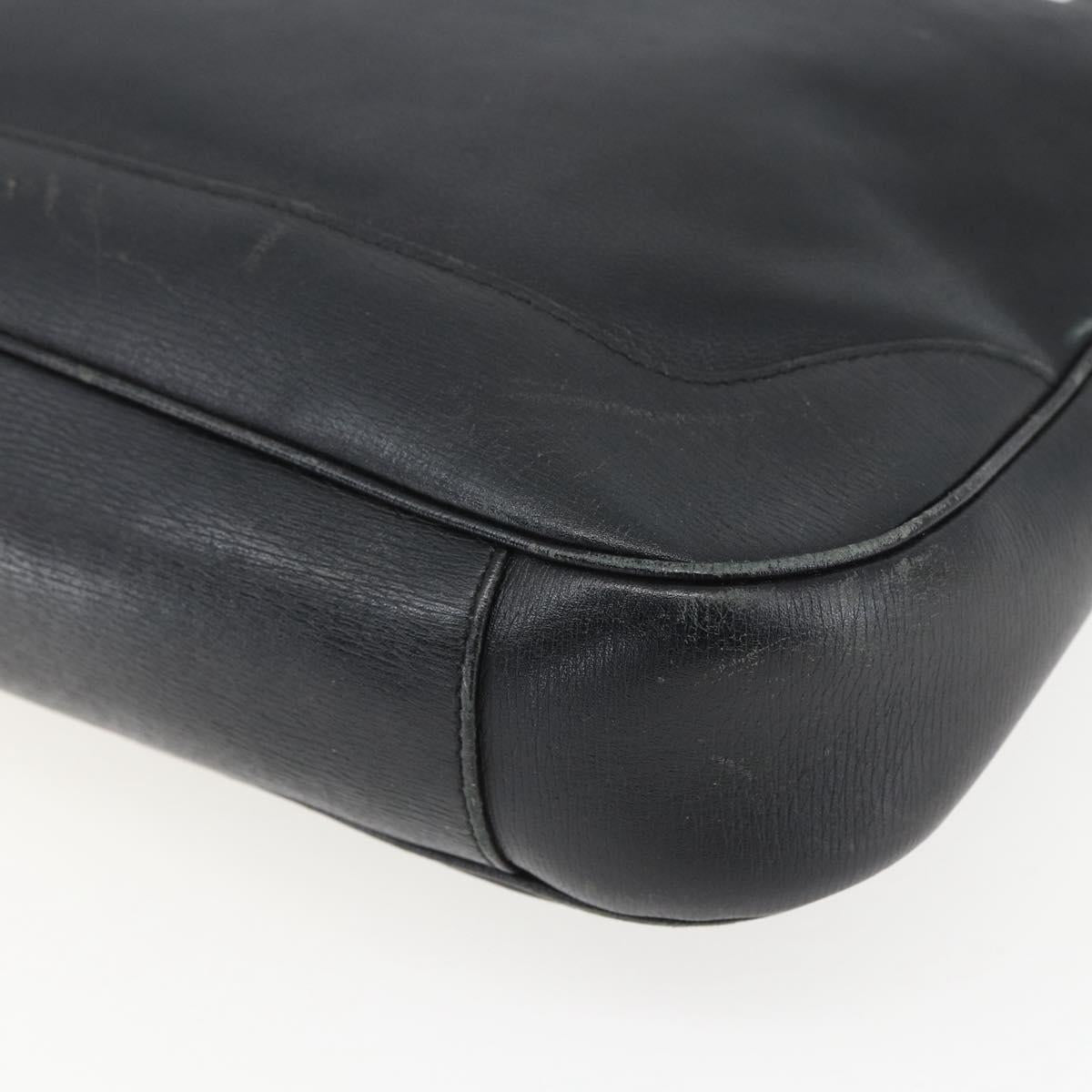 GUCCI Bamboo Shoulder Bag Leather 2way Black Silver 001 4095 Auth 151422