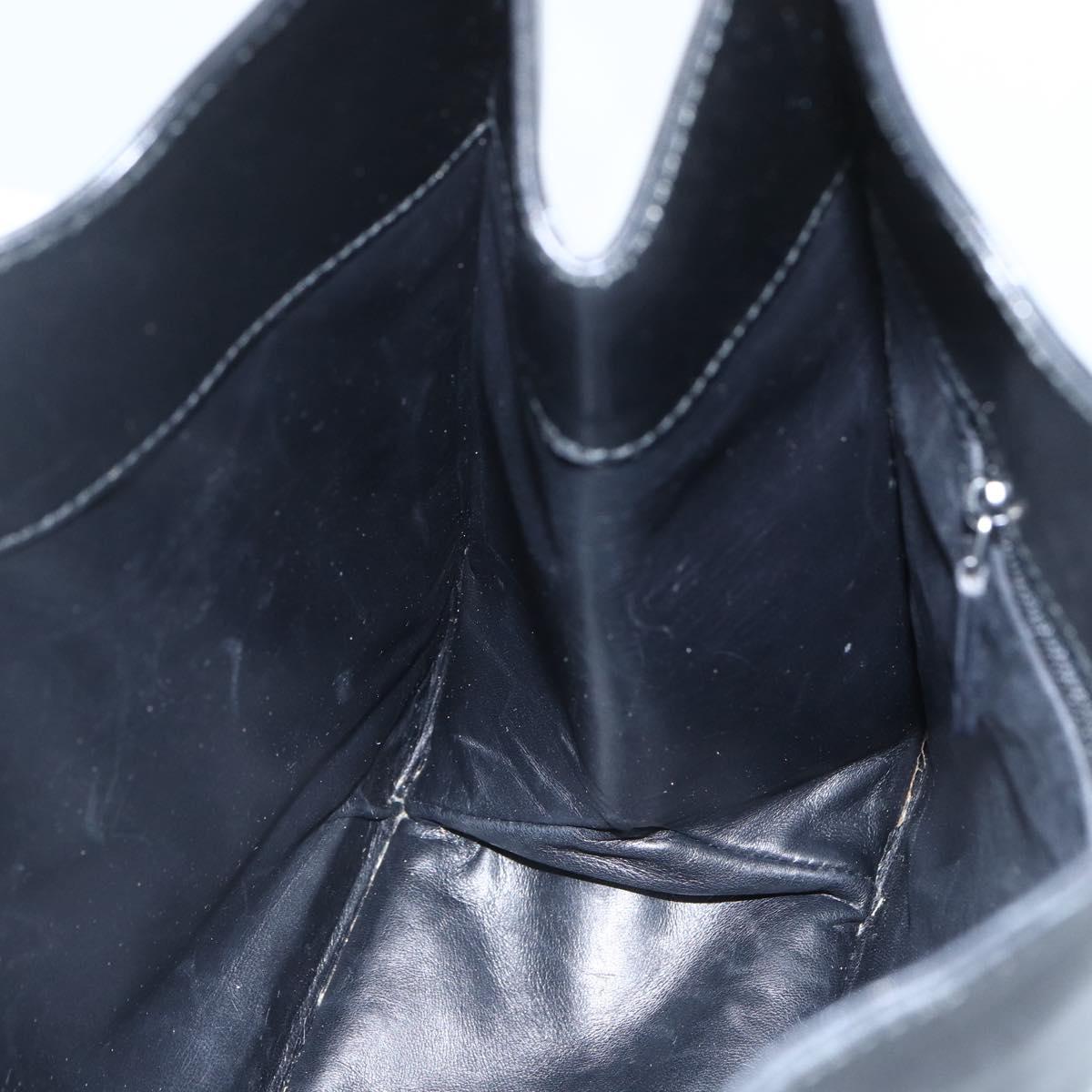 GUCCI Shoulder Bag Leather Black Silver 001 3167 Auth 151423