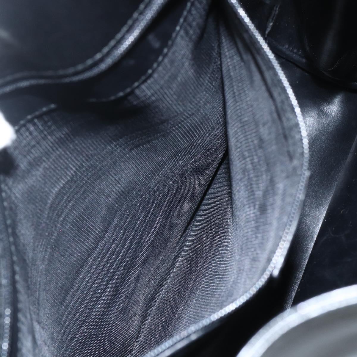 GUCCI Shoulder Bag Leather Black Silver 001 3167 Auth 151423