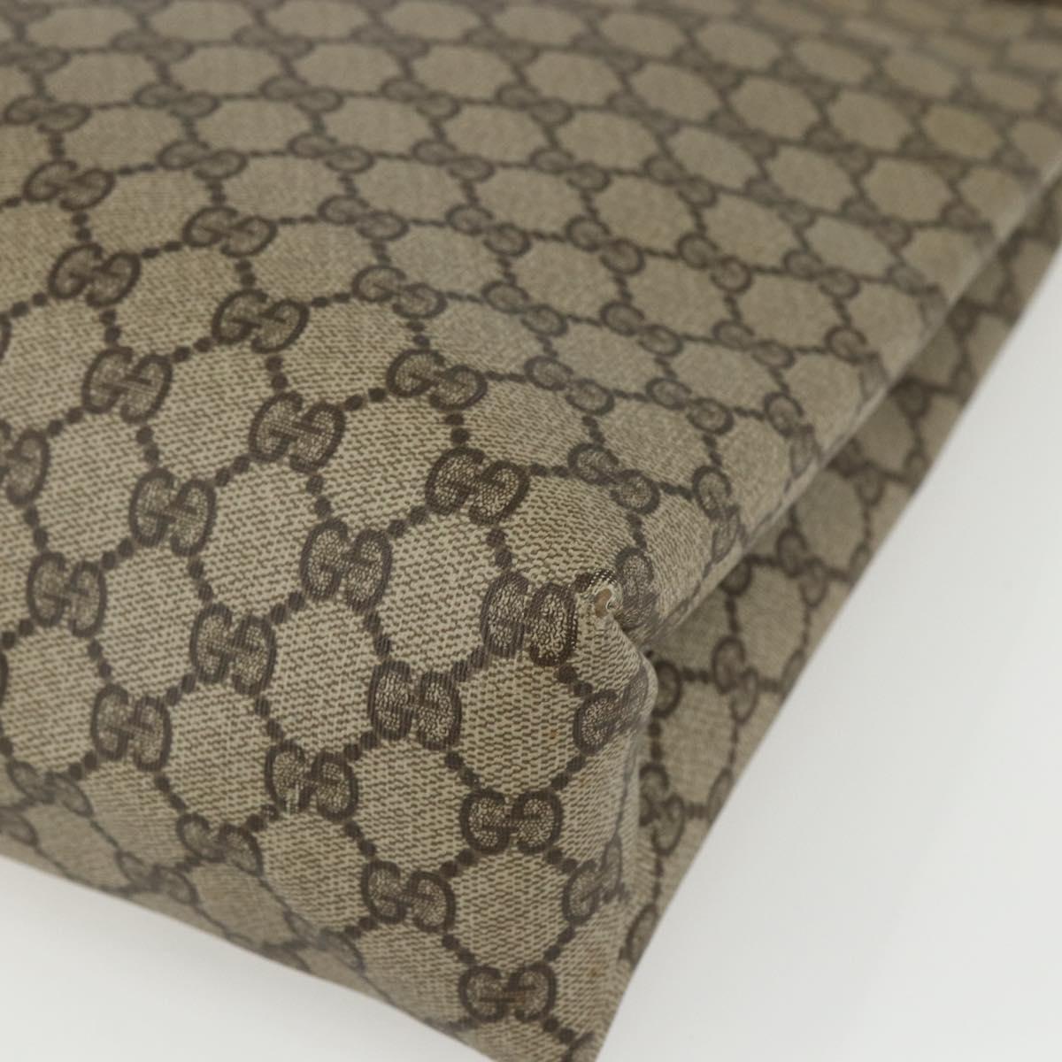 GUCCI GG Supreme Tote Bag PVC Beige Gold 39 02 061 Auth 151428