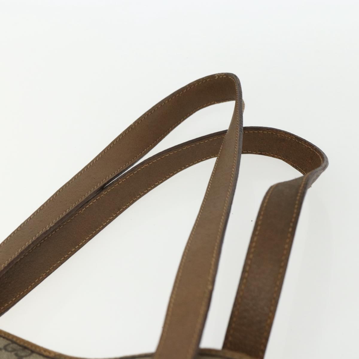 GUCCI GG Supreme Tote Bag PVC Beige Gold 39 02 061 Auth 151428