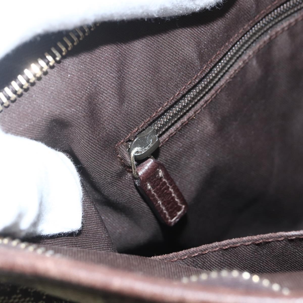 GUCCI GG Canvas Shoulder Bag Beige Gold 131326 Auth 151429