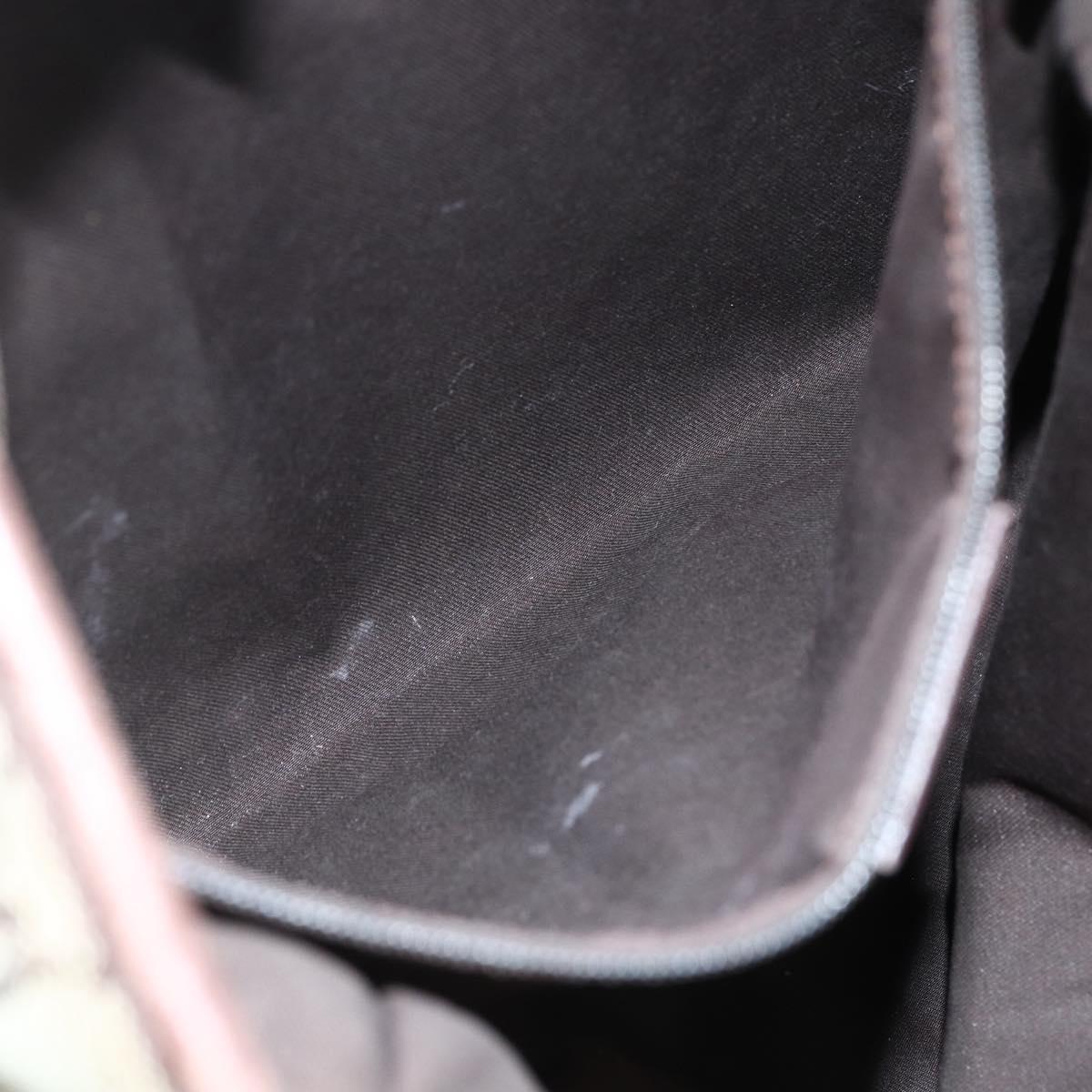 GUCCI GG Canvas Shoulder Bag Beige Gold 131326 Auth 151429