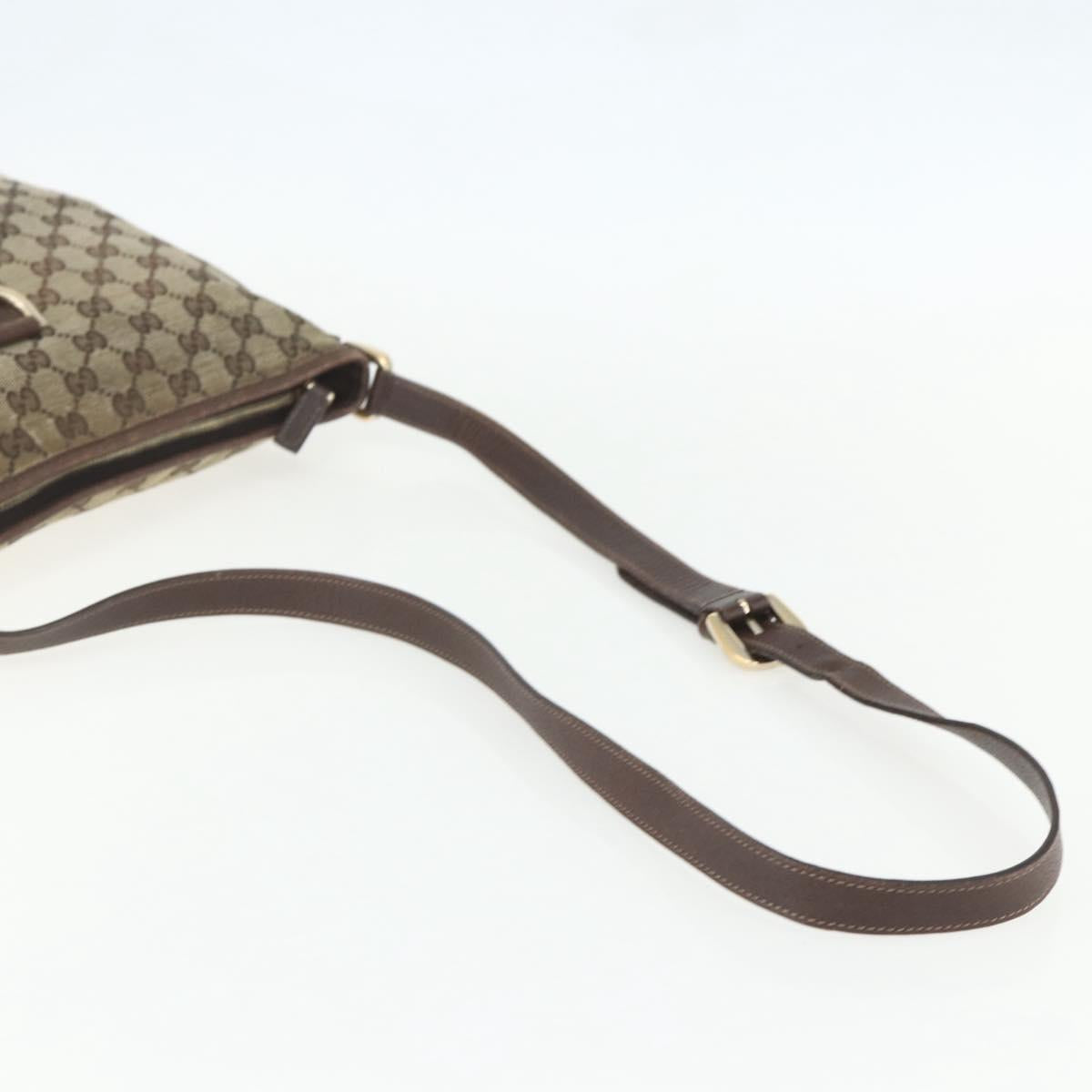 GUCCI GG Canvas Shoulder Bag Beige Gold 131326 Auth 151429