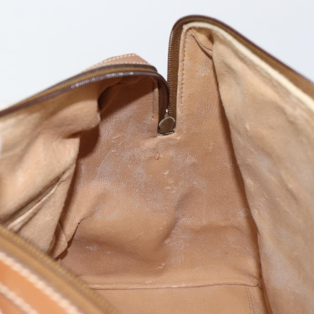 GUCCI GG Canvas Boston Bag Beige Gold Auth 151430