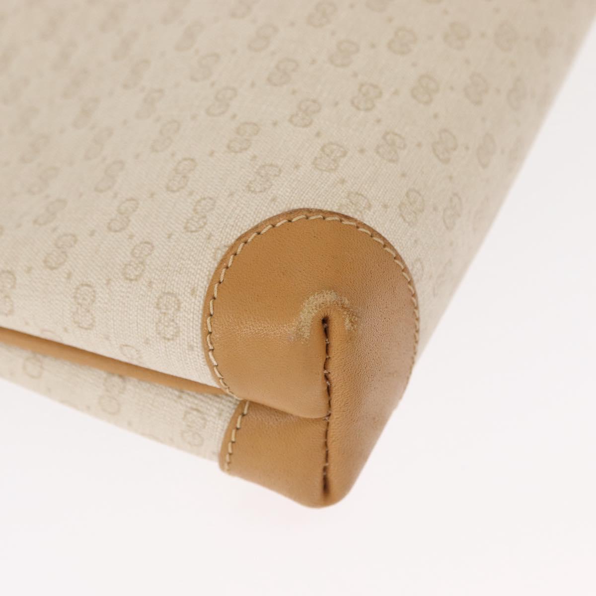 GUCCI Micro GG Supreme Shoulder Bag PVC Cream Gold 007 101 5553 Auth 151435