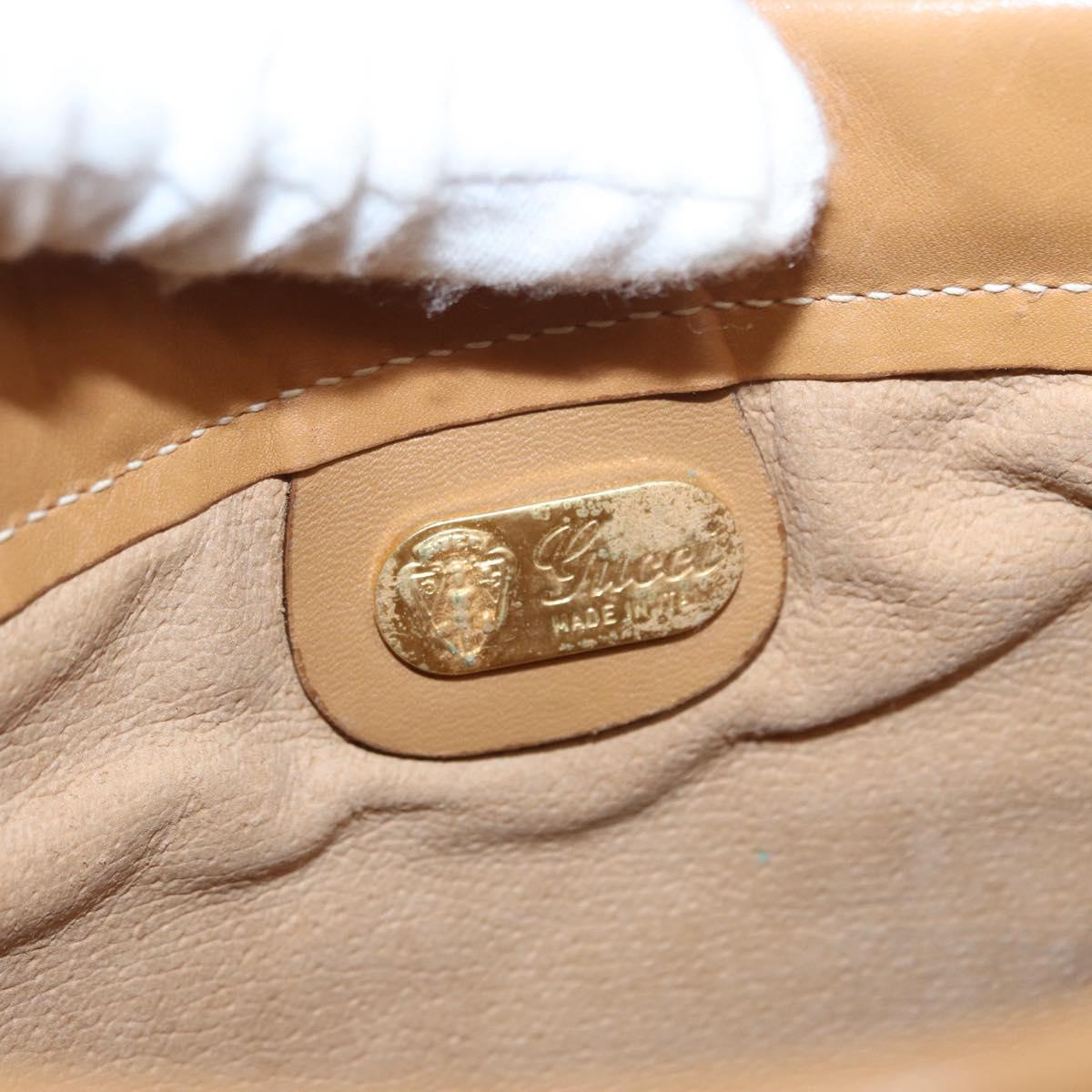 GUCCI Micro GG Supreme Shoulder Bag PVC Cream Gold 007 101 5553 Auth 151435