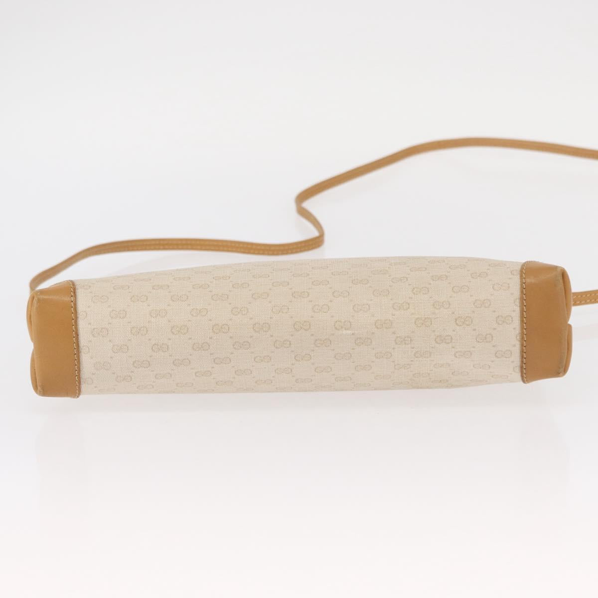 GUCCI Micro GG Supreme Shoulder Bag PVC Cream Gold 007 101 5553 Auth 151435