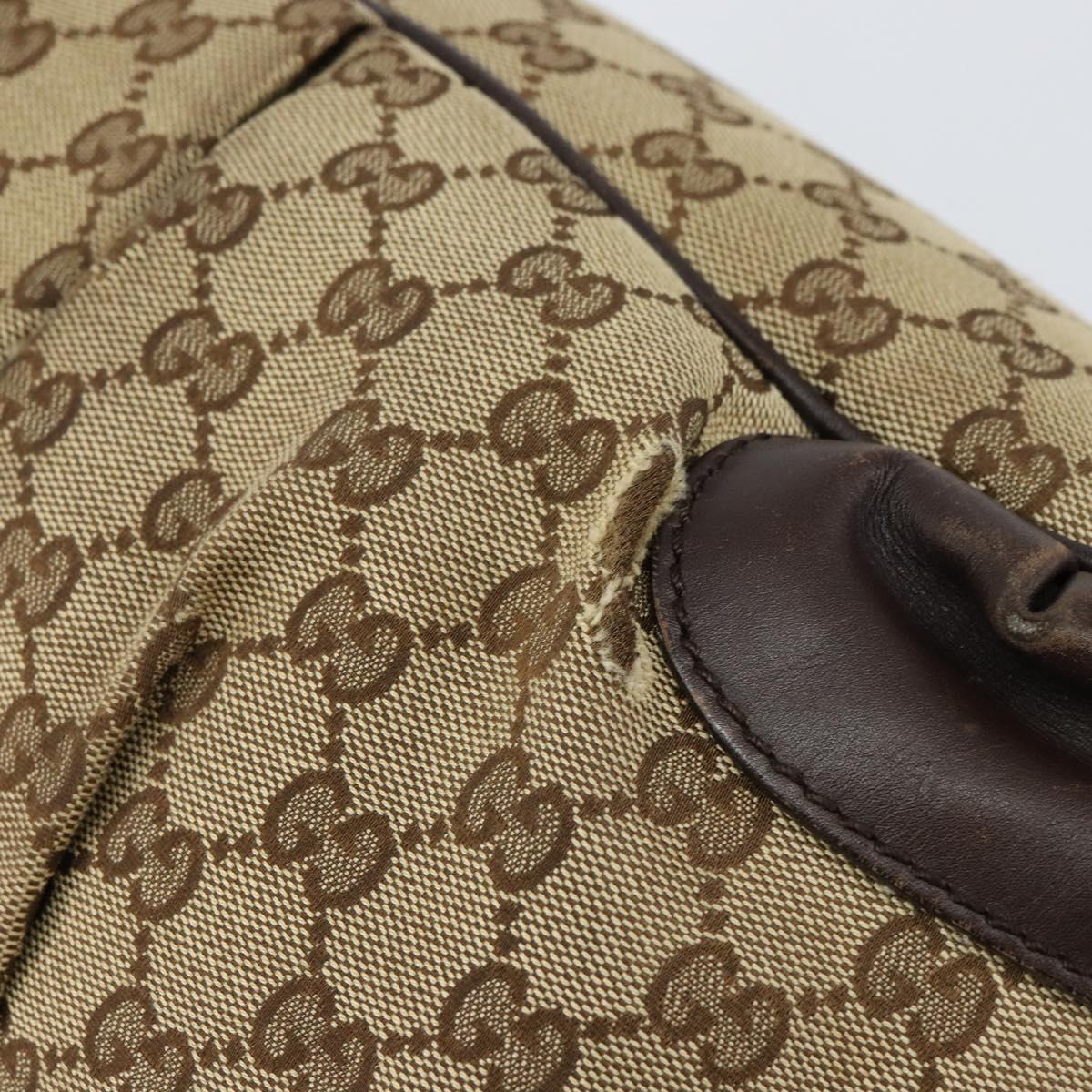 GUCCI GG Canvas Hand Bag Beige Gold 247902 Auth 151441