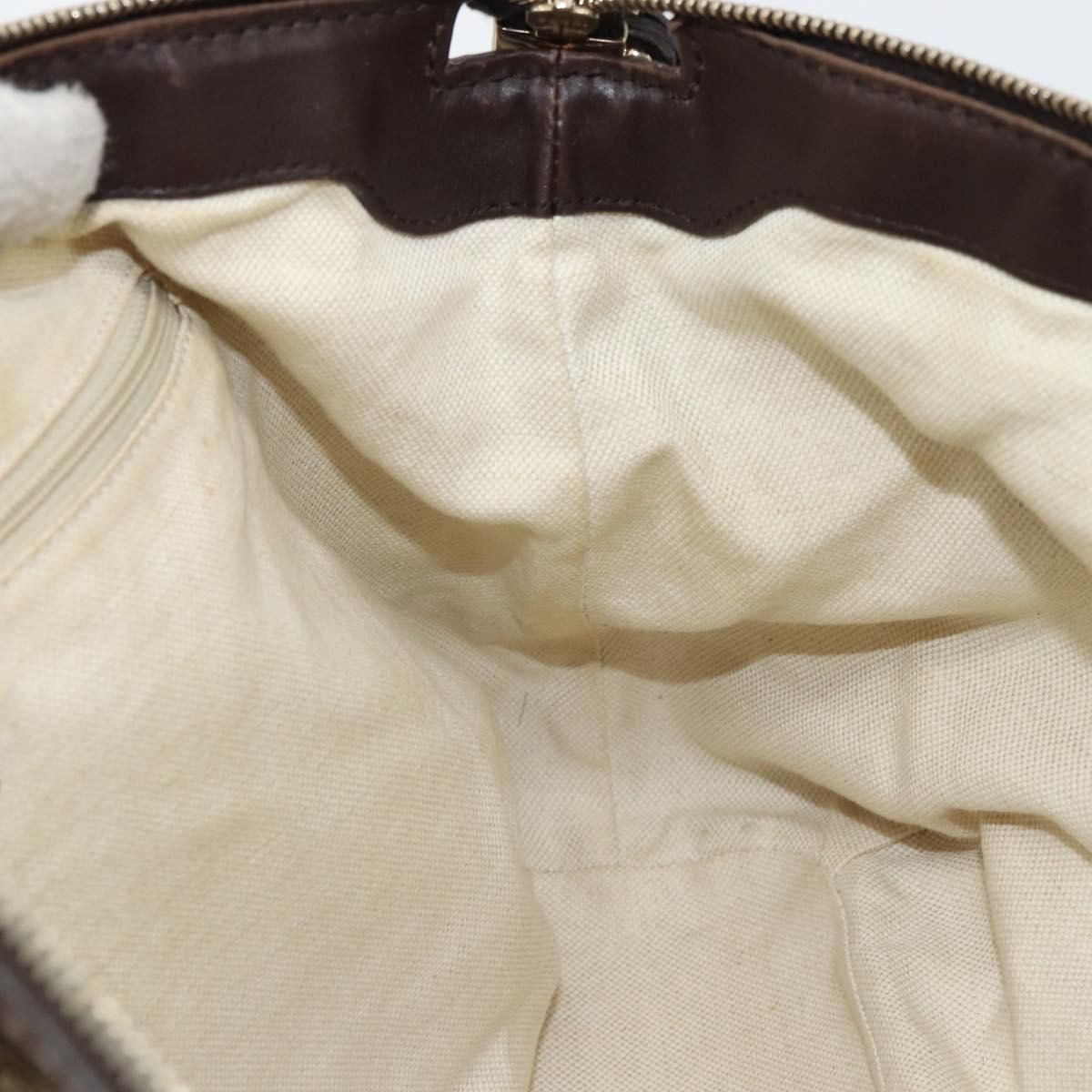 GUCCI GG Canvas Hand Bag Beige Gold 247902 Auth 151441