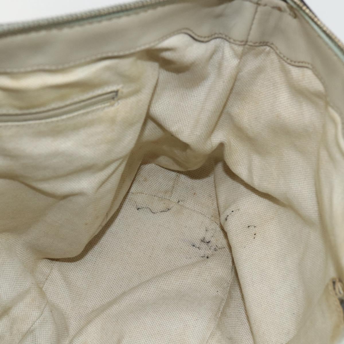 GUCCI GG Canvas Hand Bag 2way Beige Gold 247902 Auth 151442