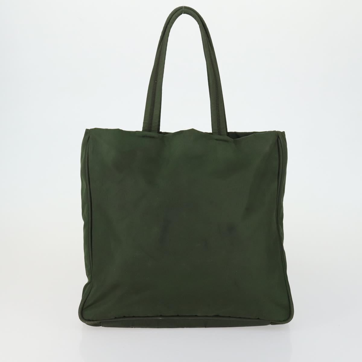 PRADA Tote Bag Nylon 2 Set Khaki Auth 151450