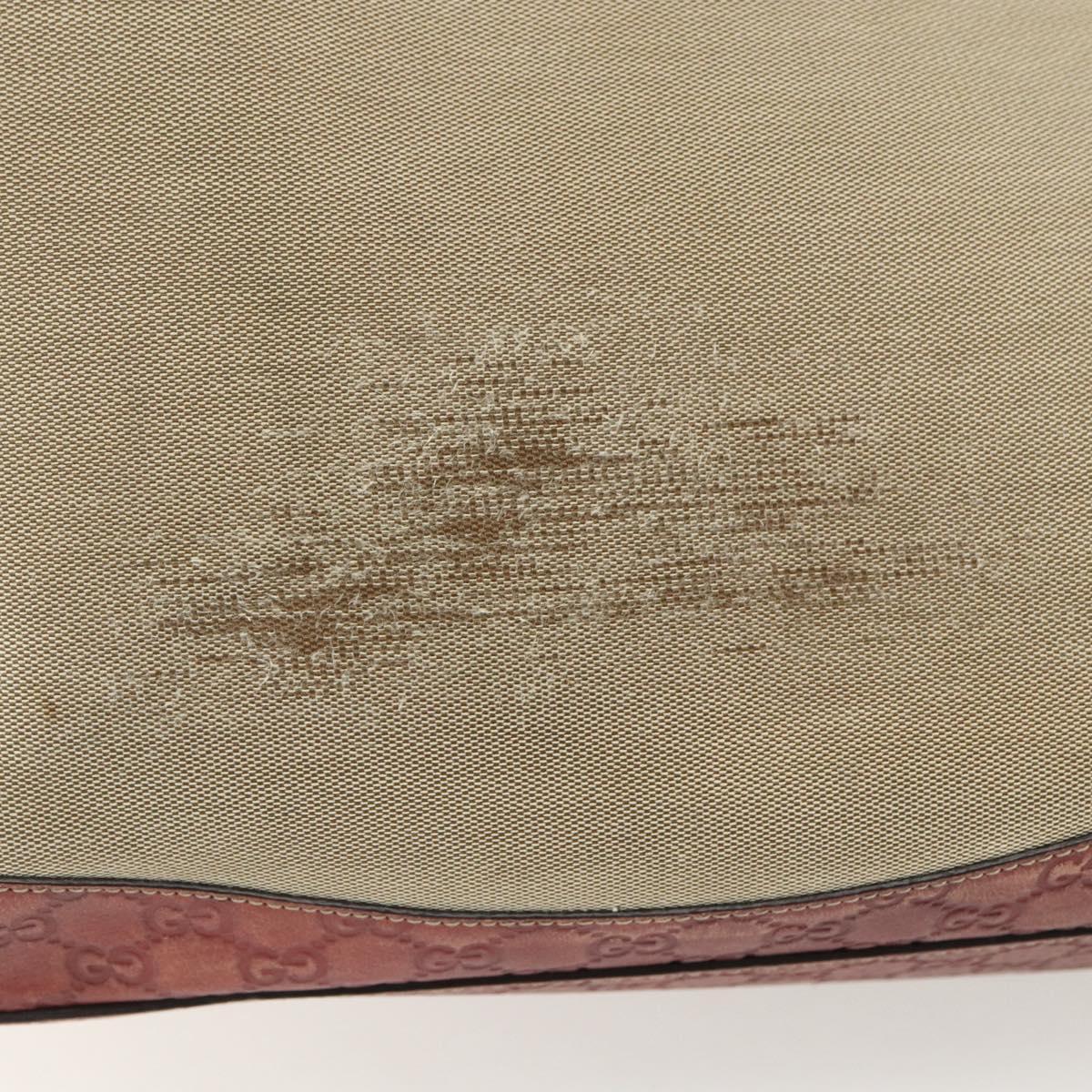 GUCCI Tote Bag Canvas Leather Beige 297435 Auth 151454