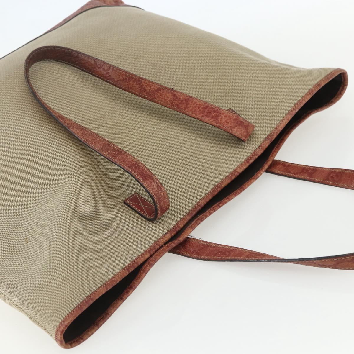 GUCCI Tote Bag Canvas Leather Beige 297435 Auth 151454