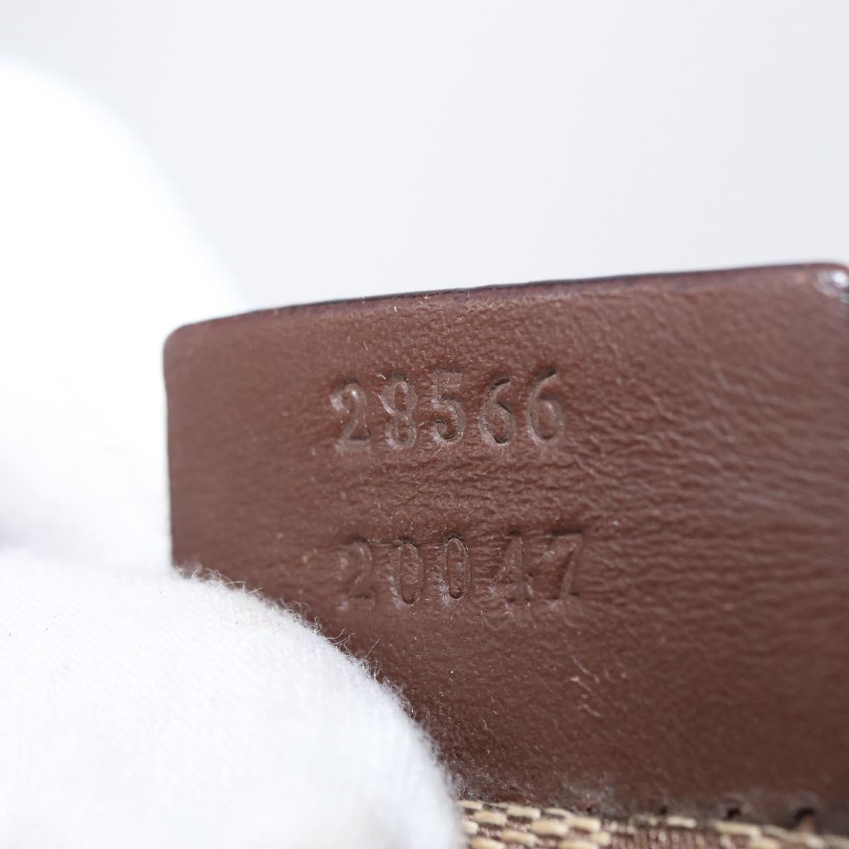 GUCCI GG Canvas Waist bag Beige Silver 28566 Auth 151457