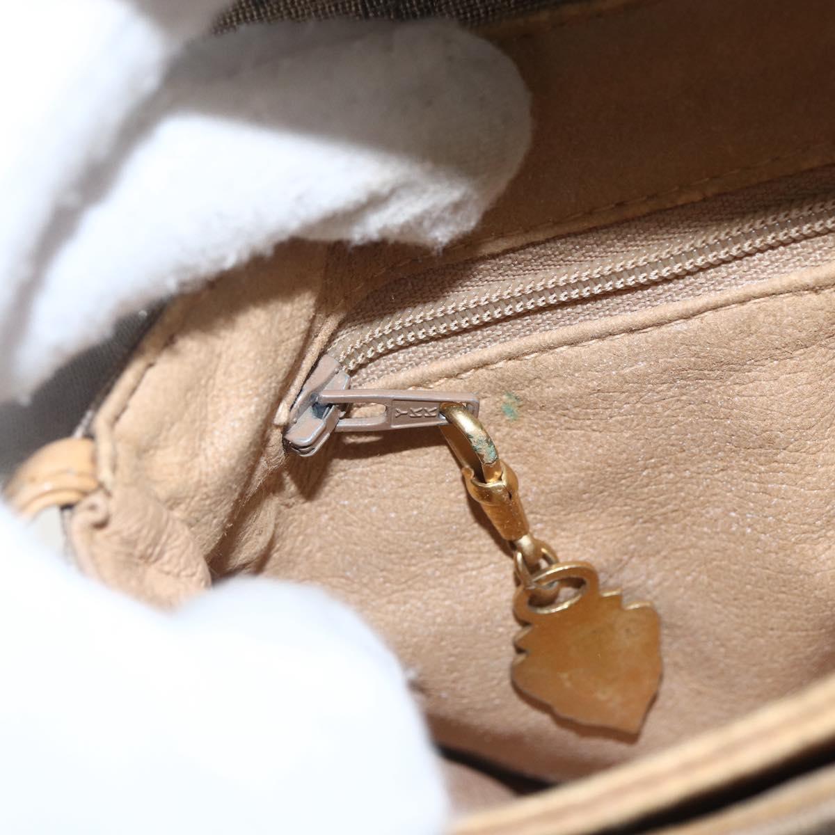 GUCCI Micro GG Supreme Shoulder Bag PVC Beige Gold 007 49 5548 Auth 151458