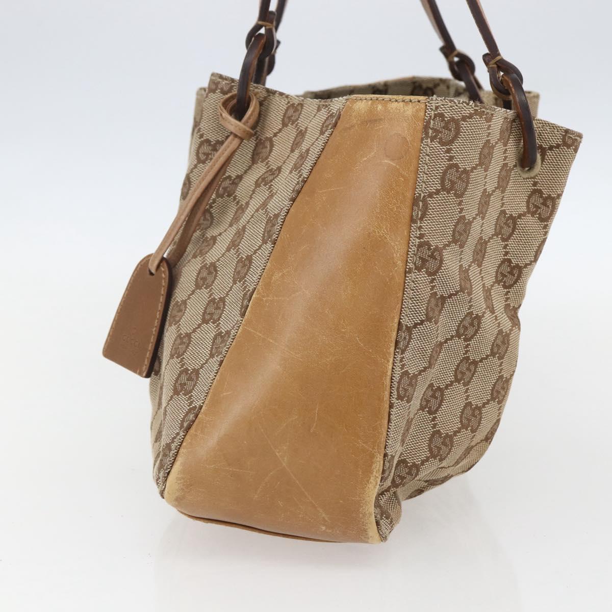 GUCCI GG Canvas Tote Bag Beige 94898 Auth 151459