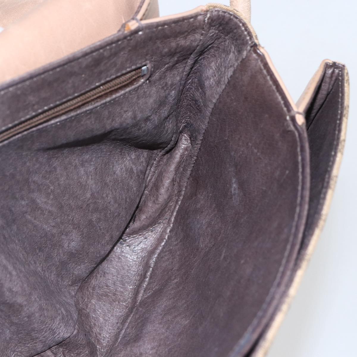 GUCCI Micro GG Supreme Shoulder Bag Beige Gold Auth 151460