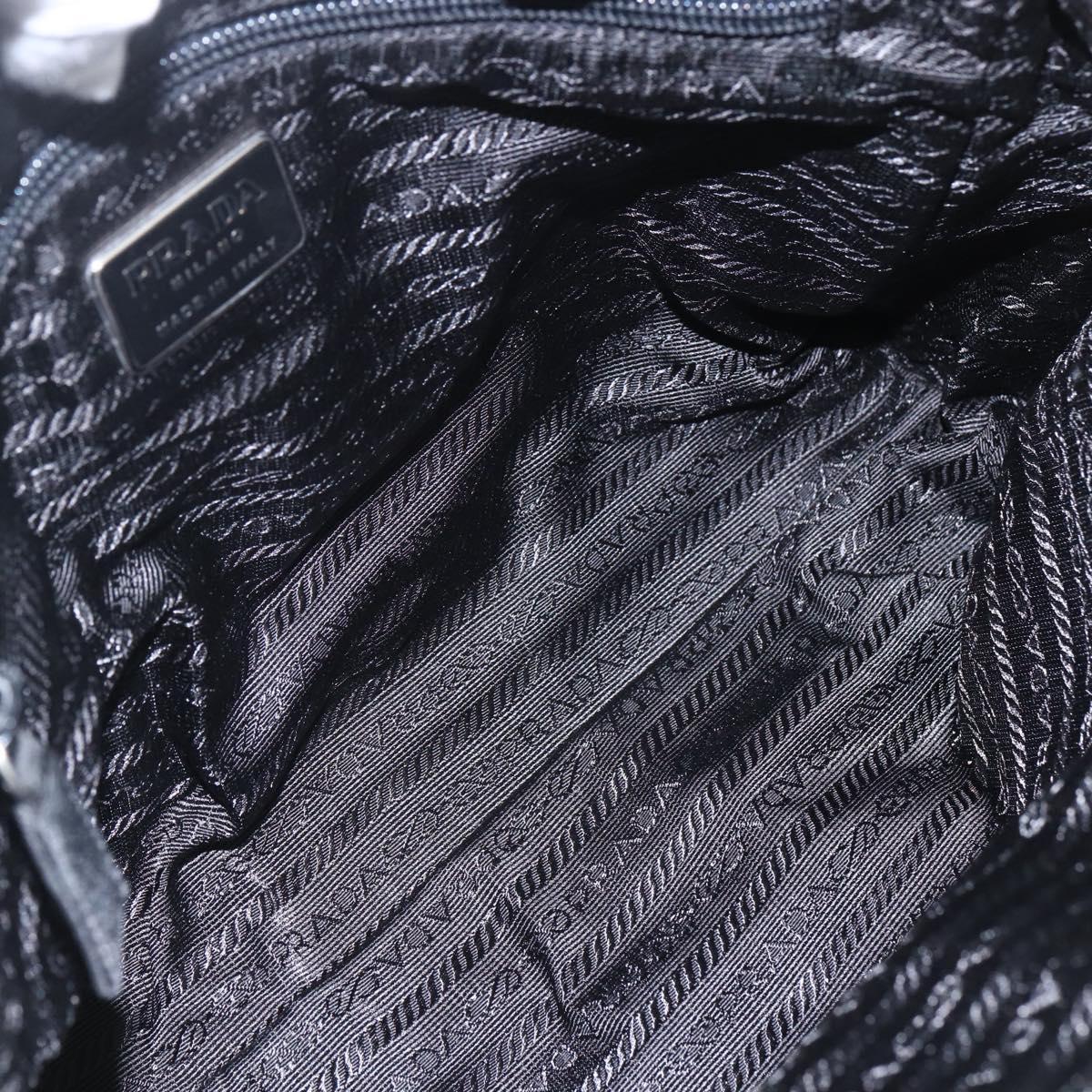 PRADA Hand Bag Nylon Green Silver Auth 151461