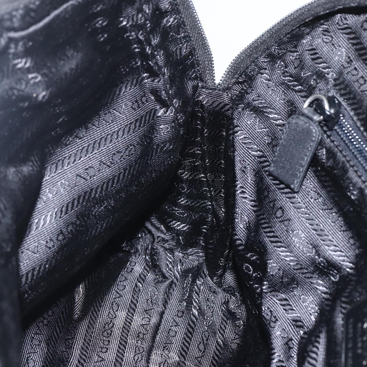 PRADA Hand Bag Nylon Green Silver Auth 151461