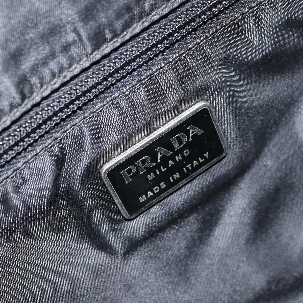 PRADA Hand Bag Nylon Green Silver Auth 151462