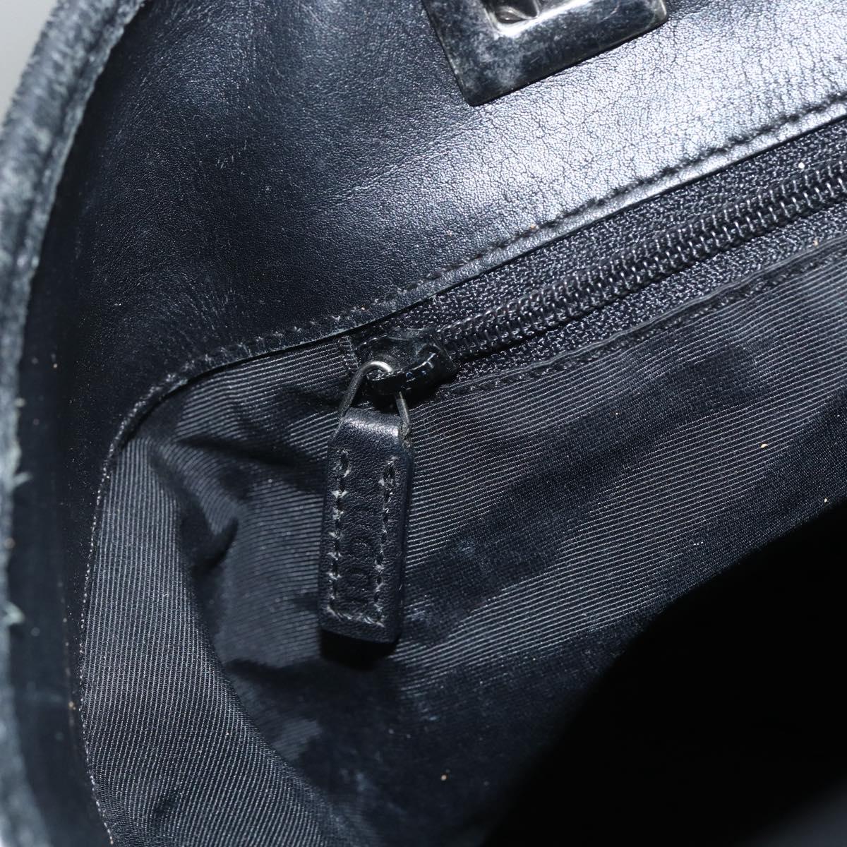 GUCCI GG Canvas Tote Bag Black Silver 31243 Auth 151463