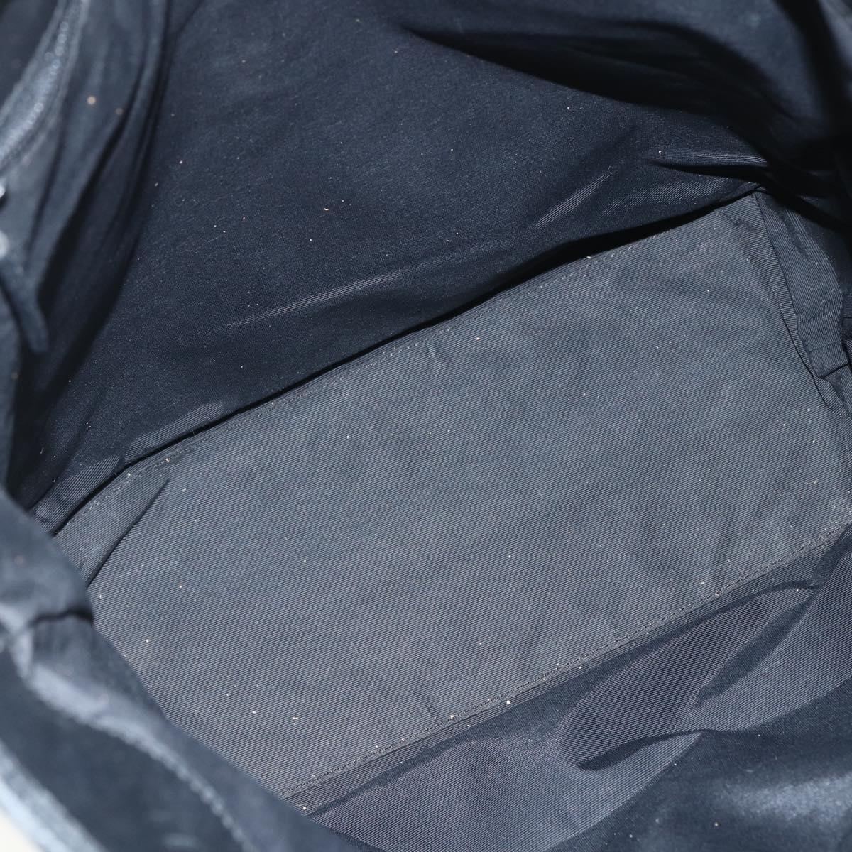 GUCCI GG Canvas Tote Bag Black Silver 31243 Auth 151463