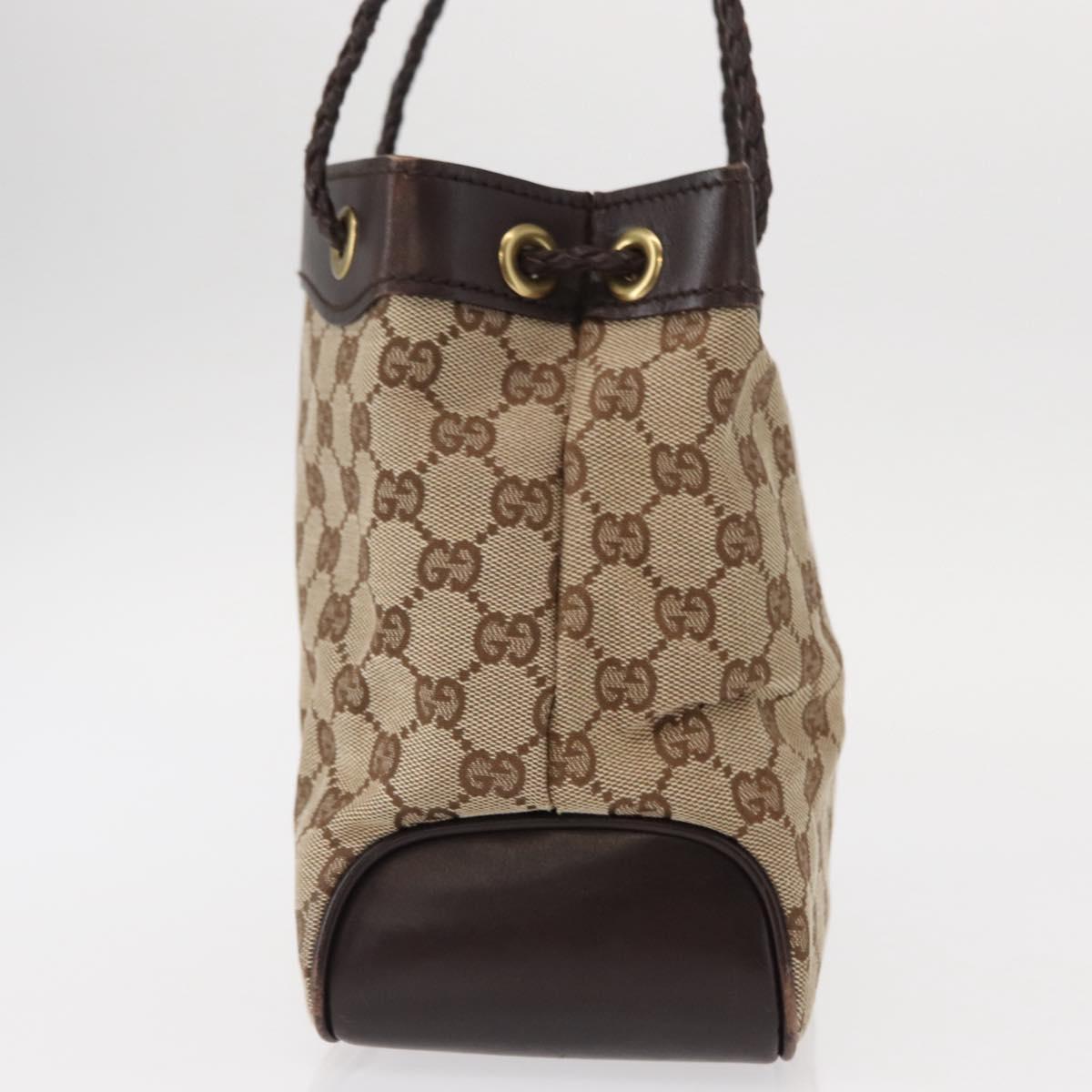 GUCCI GG Canvas Tote Bag Beige Gold 109143 Auth 151466