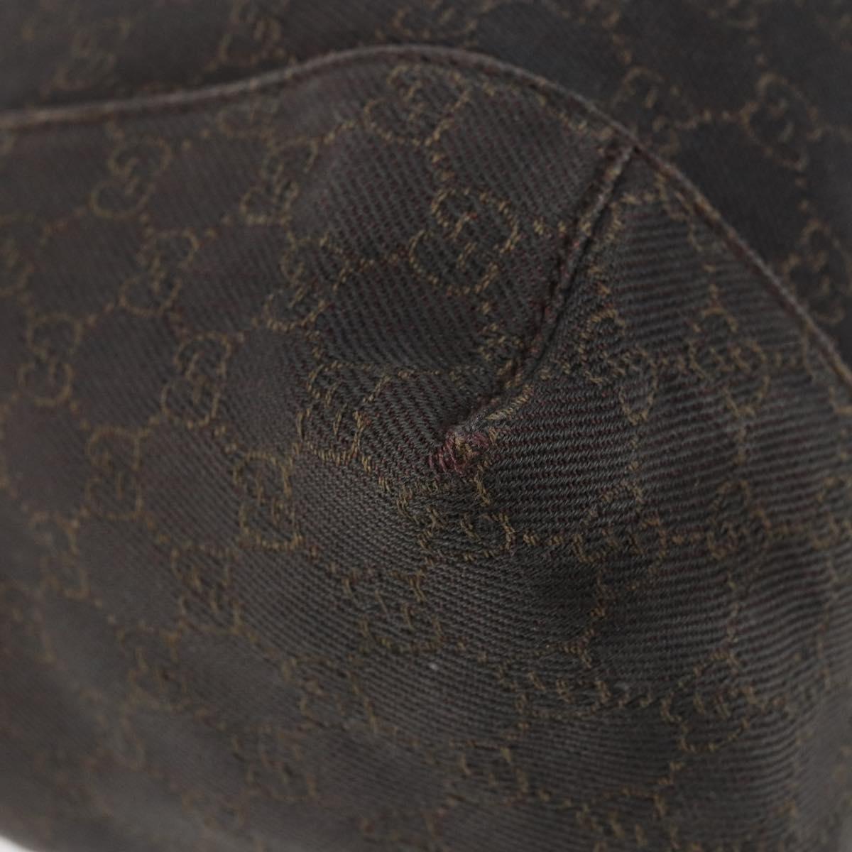 GUCCI GG Canvas Shoulder Bag Brown 101292 Auth 151467