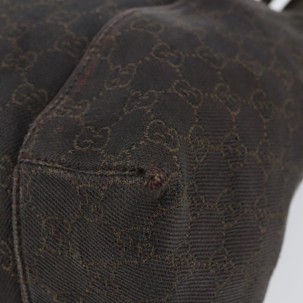 GUCCI GG Canvas Shoulder Bag Brown 101292 Auth 151467