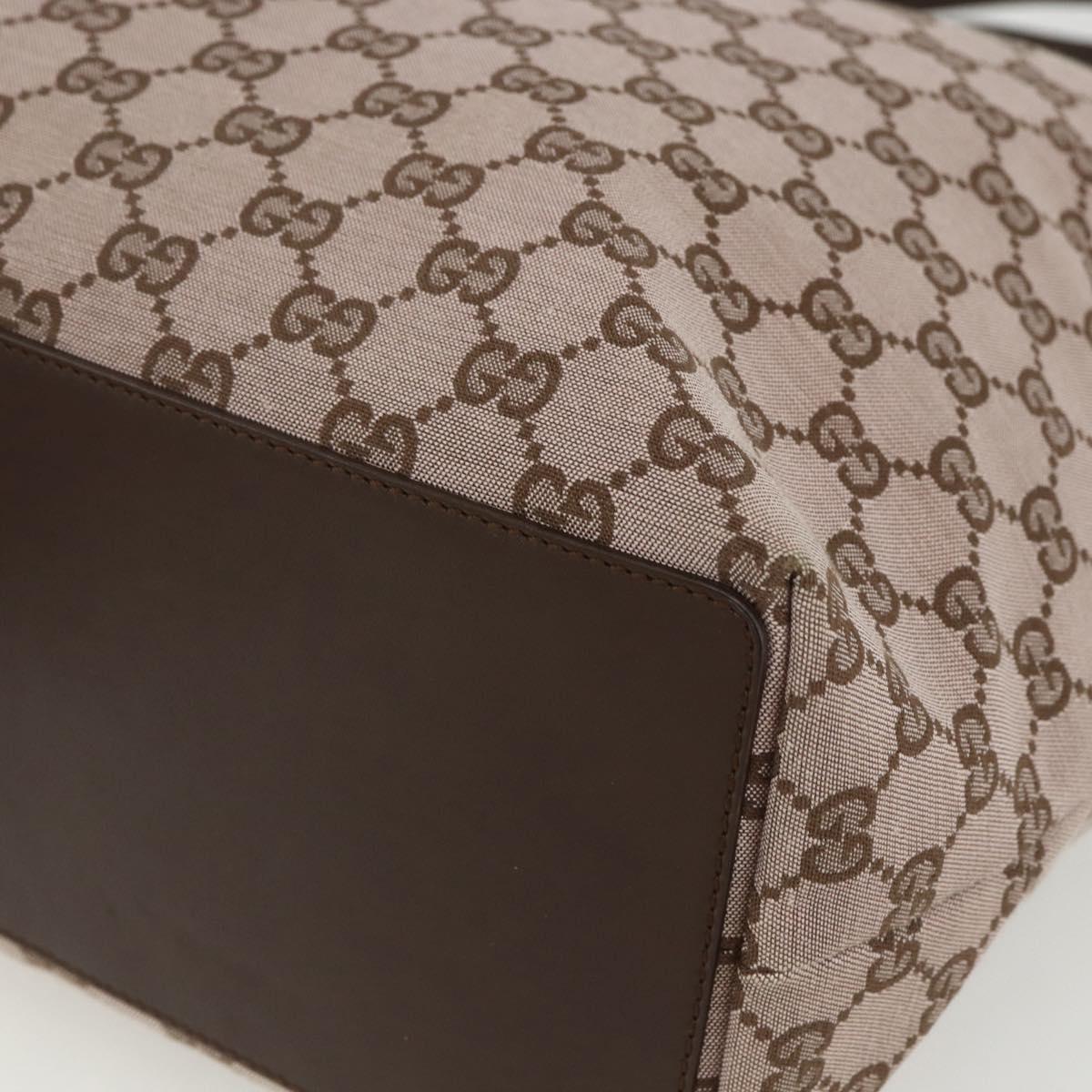 GUCCI GG Canvas Tote Bag Beige Gold 002 1098 Auth 151468
