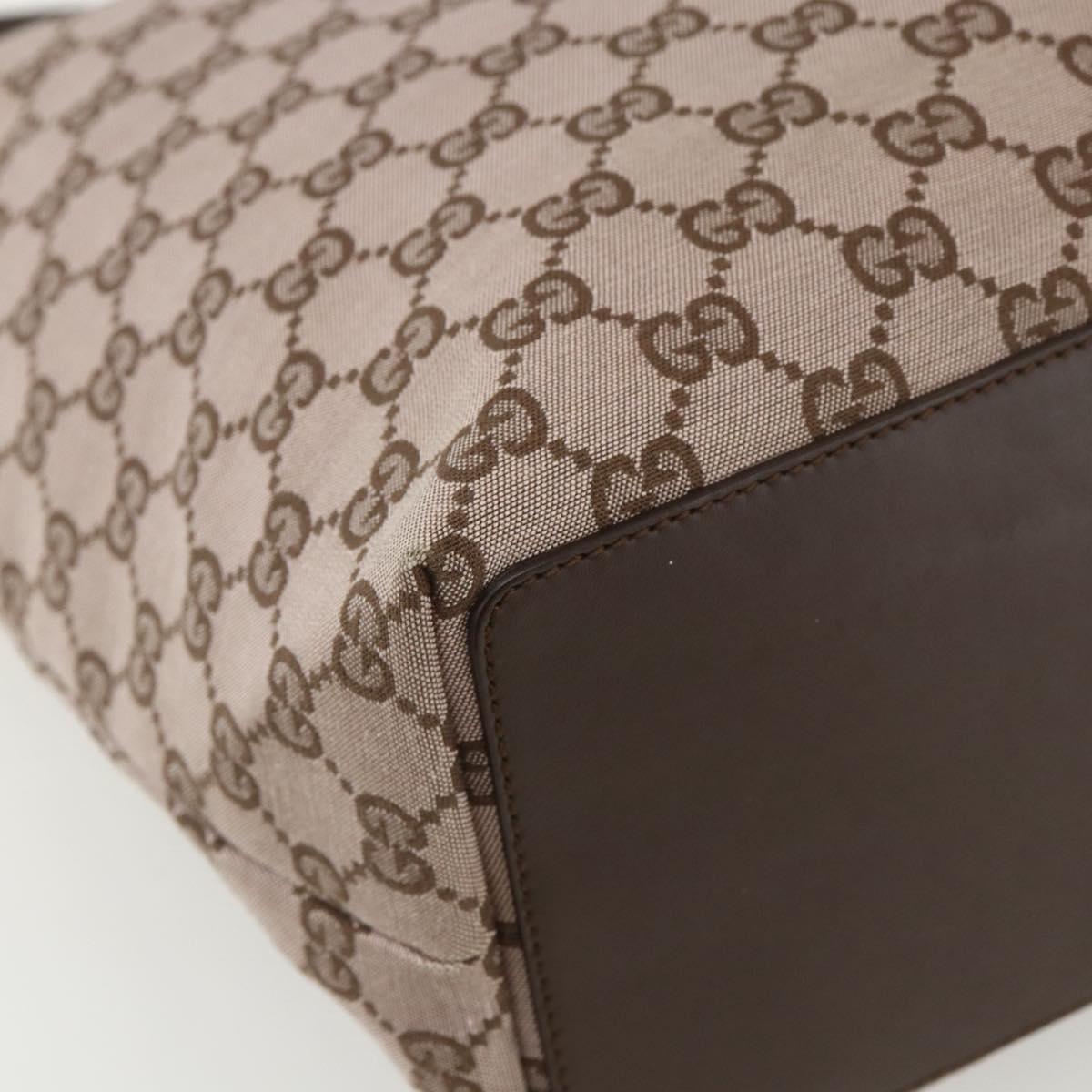 GUCCI GG Canvas Tote Bag Beige Gold 002 1098 Auth 151468
