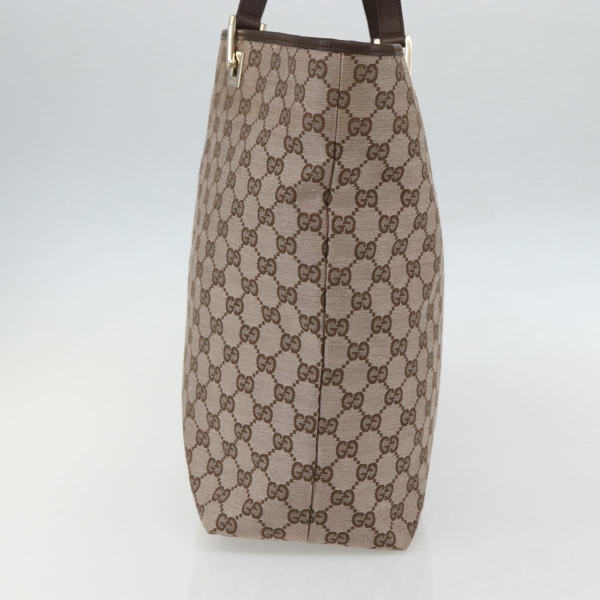 GUCCI GG Canvas Tote Bag Beige Gold 002 1098 Auth 151468